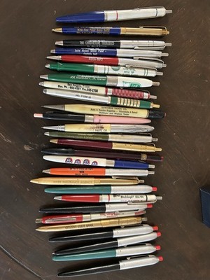 Lot Of 31 Ballpoint Pens/Pencils. Vintage. Some Advertisements