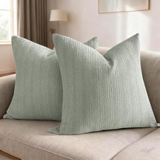 24x24 Pillow Covers Set of 2 Euro Sham Pillow Covers Cotton Euro Pillow Shams...