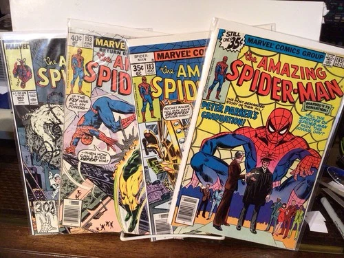 Amazing Spider-Man Four Book Lot. #183, 185, 193, & 303. Higher Grade Books.