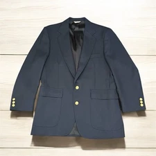 Hasting & Smith Men’s Size 40 R Navy blue Blazer Jacket + Gold Buttons