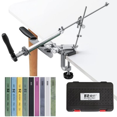 RUIXIN PRO RX-009 Professional Knife Sharpener with 9 Whetstones, 360° Rotati...