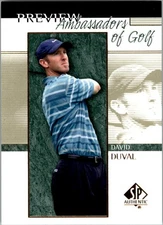 2001 SP Authentic Preview #57 David Duval AG - GOLF