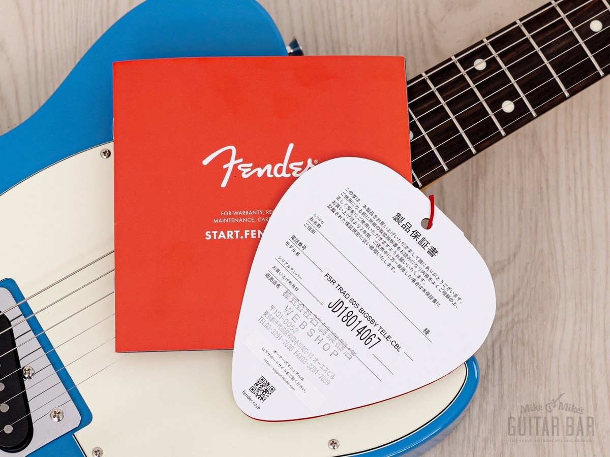 【未使用】tele goodbye,my tribes 2018 Fender Traditional 60s Telecaster FSR w/ Bigsby B5F, Japan