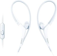 Sony Sports In-Ear Water Resistant Headphones with Mic - White MDR-AS410AP/W 