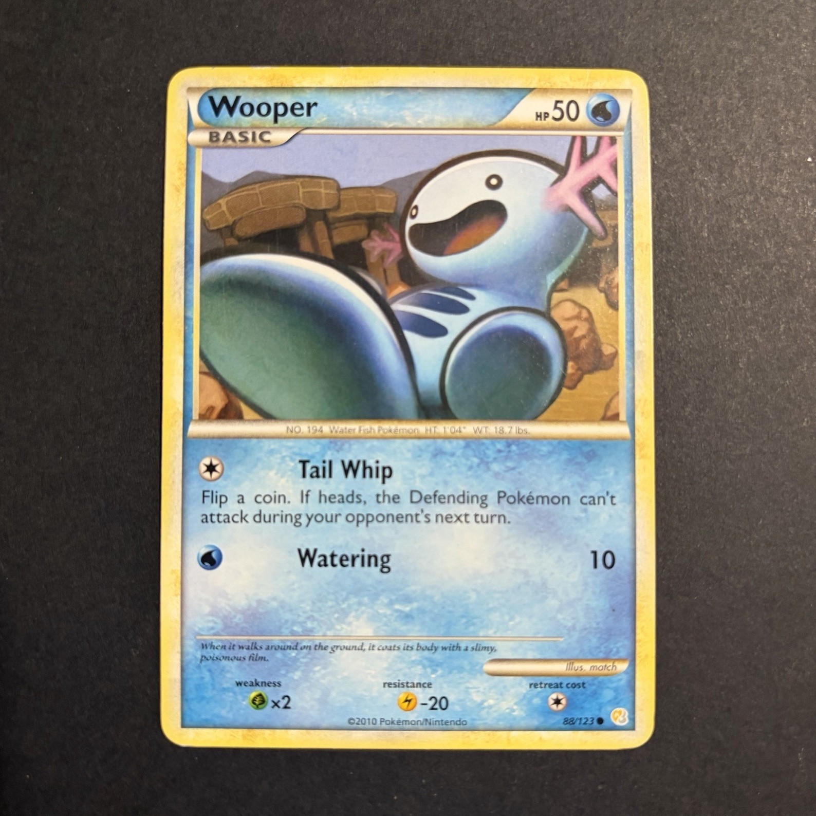 Pokemon Wooper 88/123 HeartGold SoulSilver - LP