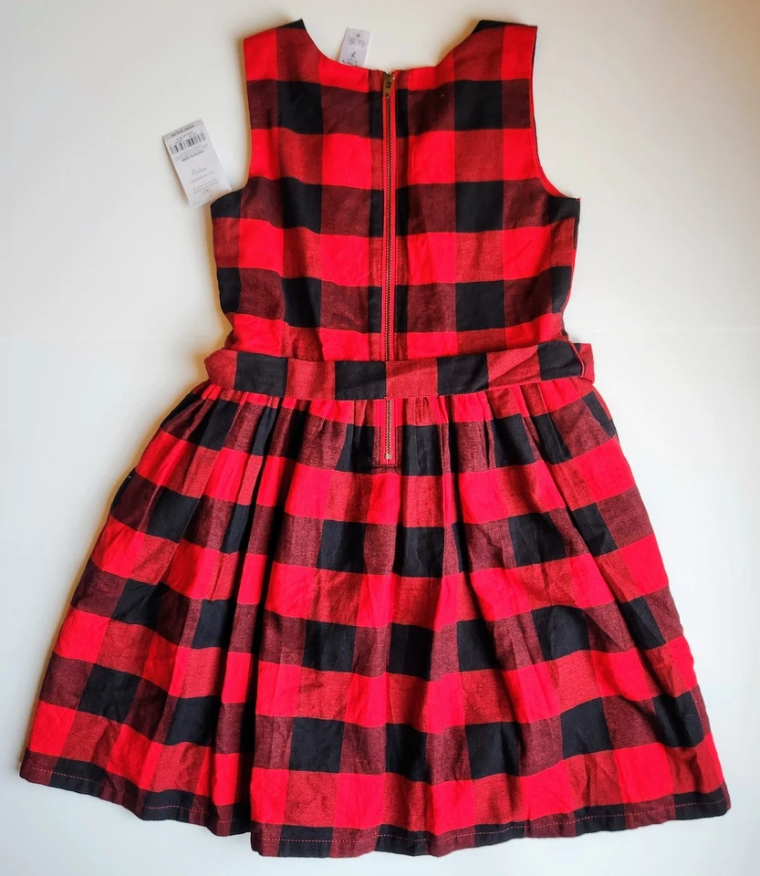 Новый с Ярлыками Carter's красный черный буйвол клетку праздник Рождество платье без рукавов размер 7 - Изображение 2 из 4