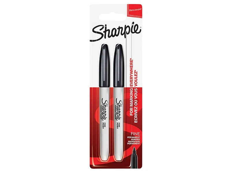 Sharpie® Fine Tip Permanent Marker Black (Pack 2) SHP1985860 - Image 4 of 4