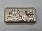 🌟 Rare Vintage Star Metals 5.25 oz Hand Poured .999 Silver Bullion Bar