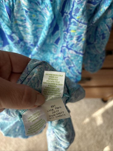 Lilly Pulitzer Girls Mini Alanna Dress Tortuga Time XL 12-14, EUC - Picture 5 of 6