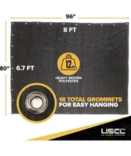 US Cargo Control 96"X80" Extra Large Sound Dampening Blanket with Grommets, Mach