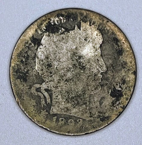 1893 Barber Quarter 25C 90% Silver USA Coin Philadelphia Mint Liberty Head