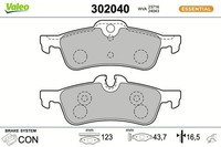 Bremsbelagsatz Scheibenbremse Essential Valeo 302040 FüR Mini R50 R53 R52 R56