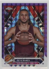 2023-24 Topps Chrome Purple Geometric Refractor 95/119 Pete Nance #144 1e0w