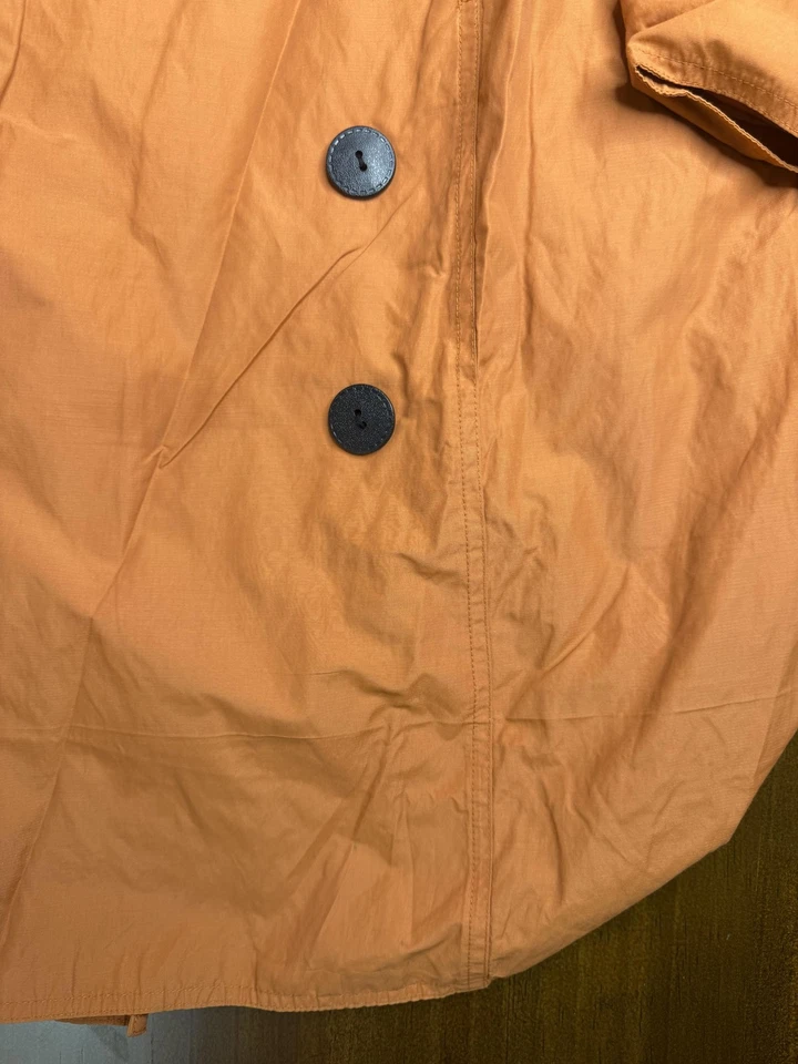 Chaqueta de Cuero Wilsons Mujer Grande Naranja Doble Pecho Trinchera Ligera Foto 3 de 4