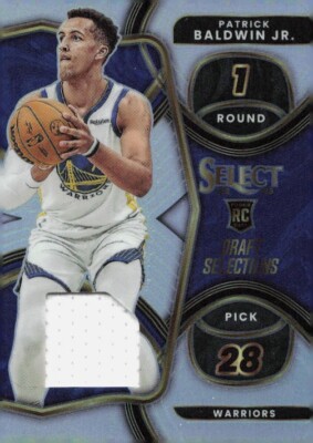 2022-23 Select Patrick Baldwin Jr. Draft Selections Silver Patch DSM-PB Warriors