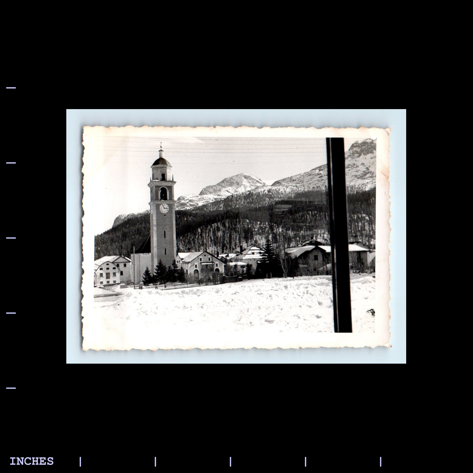Old Vintage Photo CLOCK TOWER ST MORITZ SWITZERLAND LANDSCAPE