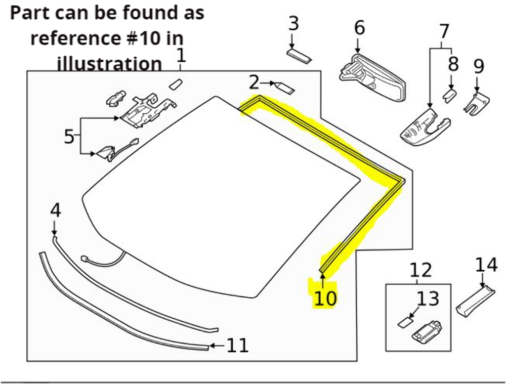 FACTORY TOYOTA RAV4 RAV4 PRIME UPPER FRONT MOULDING 7553342070