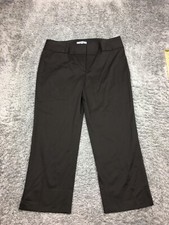 Classiques Entier Cropped Dress Pants Womens Size 12 Brown Crop 25" Inseam