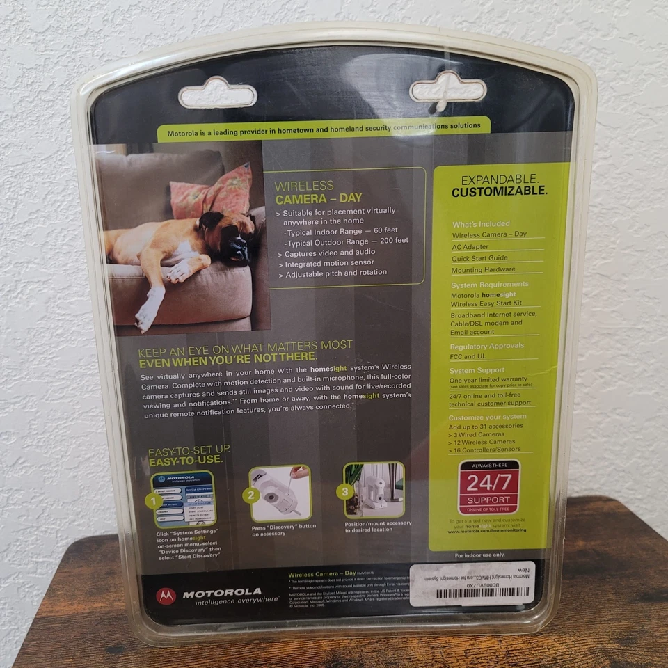 Cámara Motorola Homesight HMVC3075 inalámbrica día para sistema Homeight Foto 4 de 4