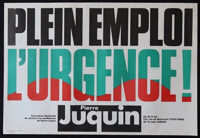 1988 Presidential Election Poster Full Employment Emergency! 60x80cm 1478