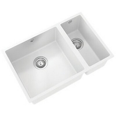 ETAL Comite 1,5 Becken Verbund weiß Küchenspüle Linkshänder 670 mm x 440 mm