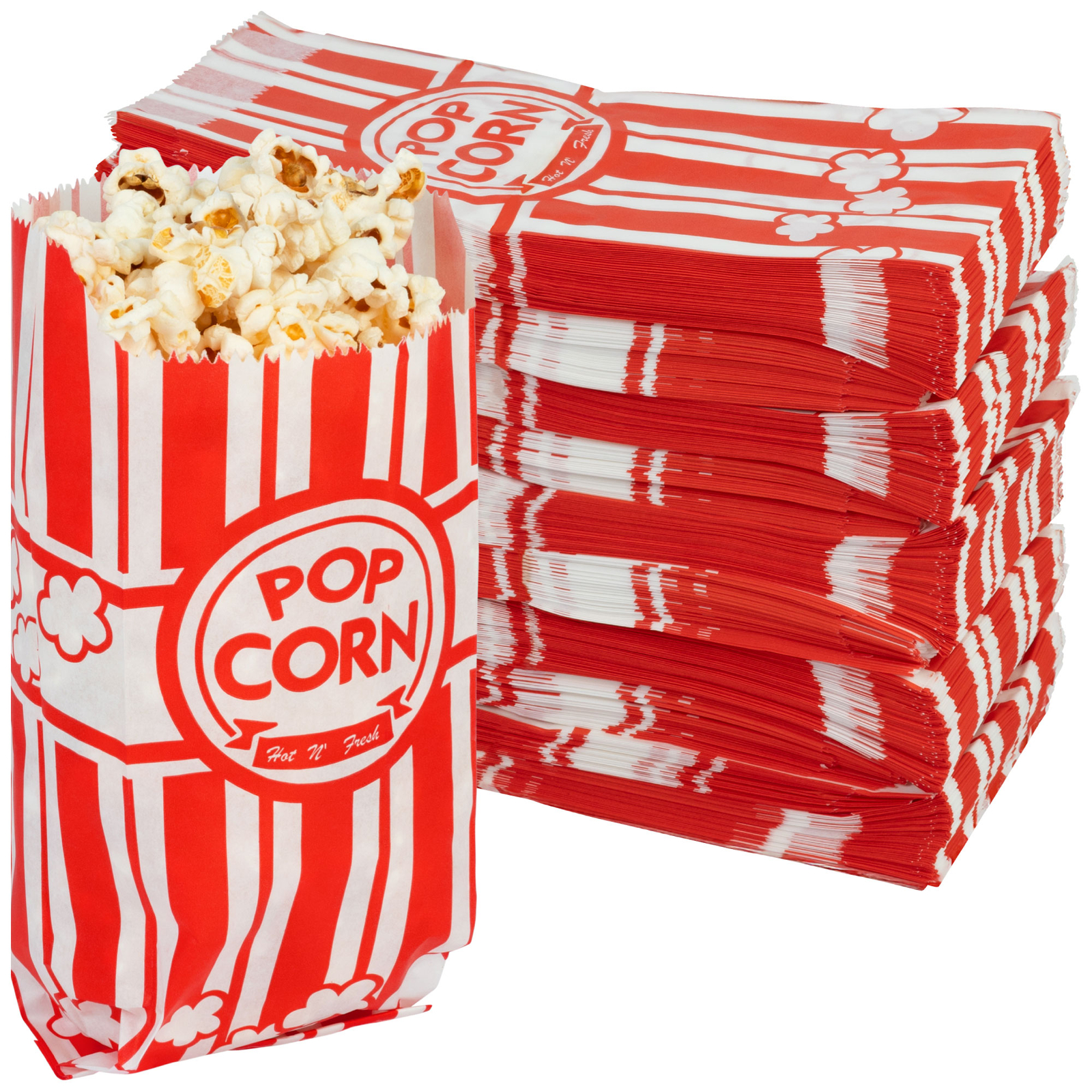 Dexlo Medium Popcorn Paper Party Bags Recyclable Biodegradable Pack of 1000