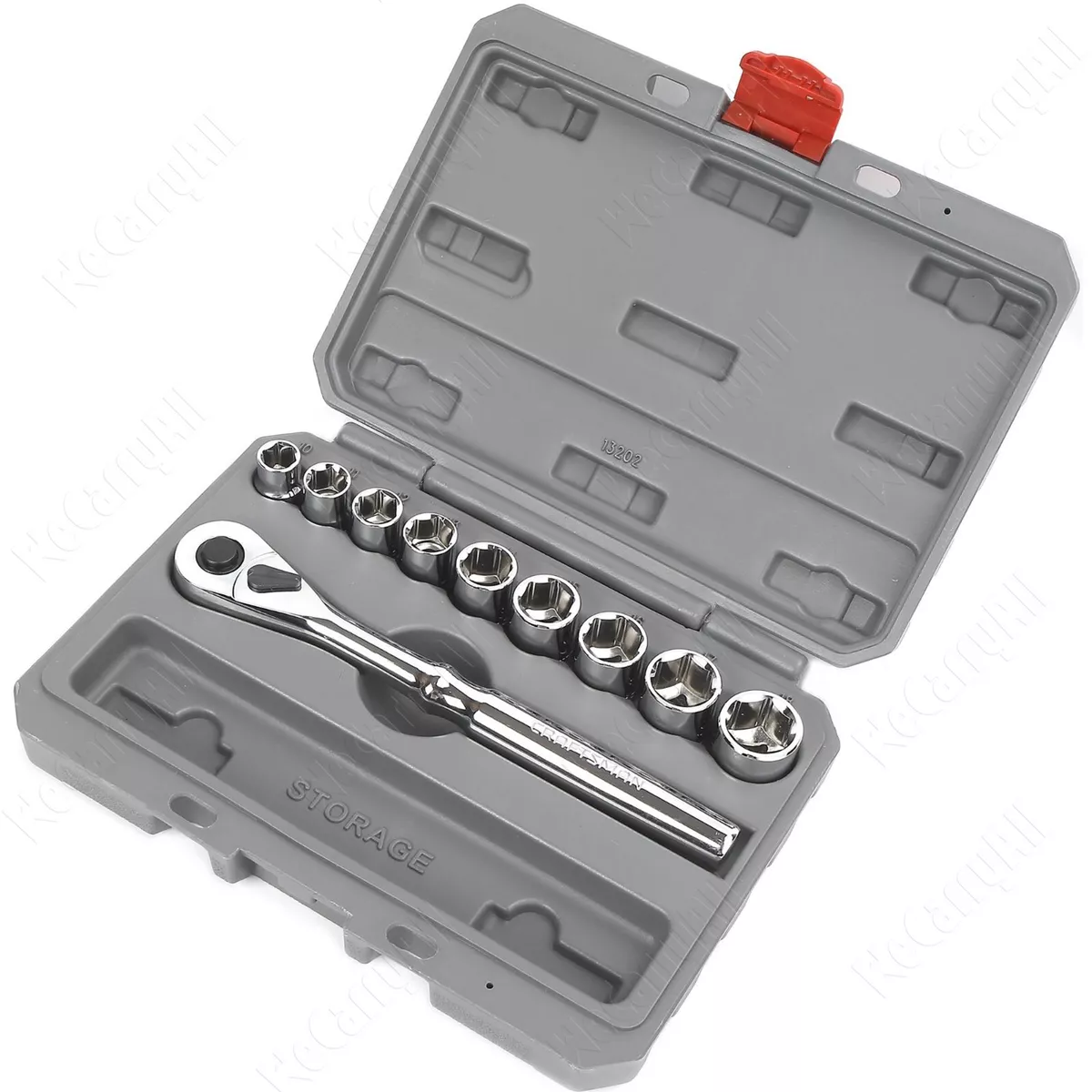 Craftsman 10 Piece Socket Wrench Set w Case 6 Point 3 8 In