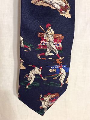 Don Doral Baseball 100% Silk Red Tied Neck Tie 150716/MTB | eBay