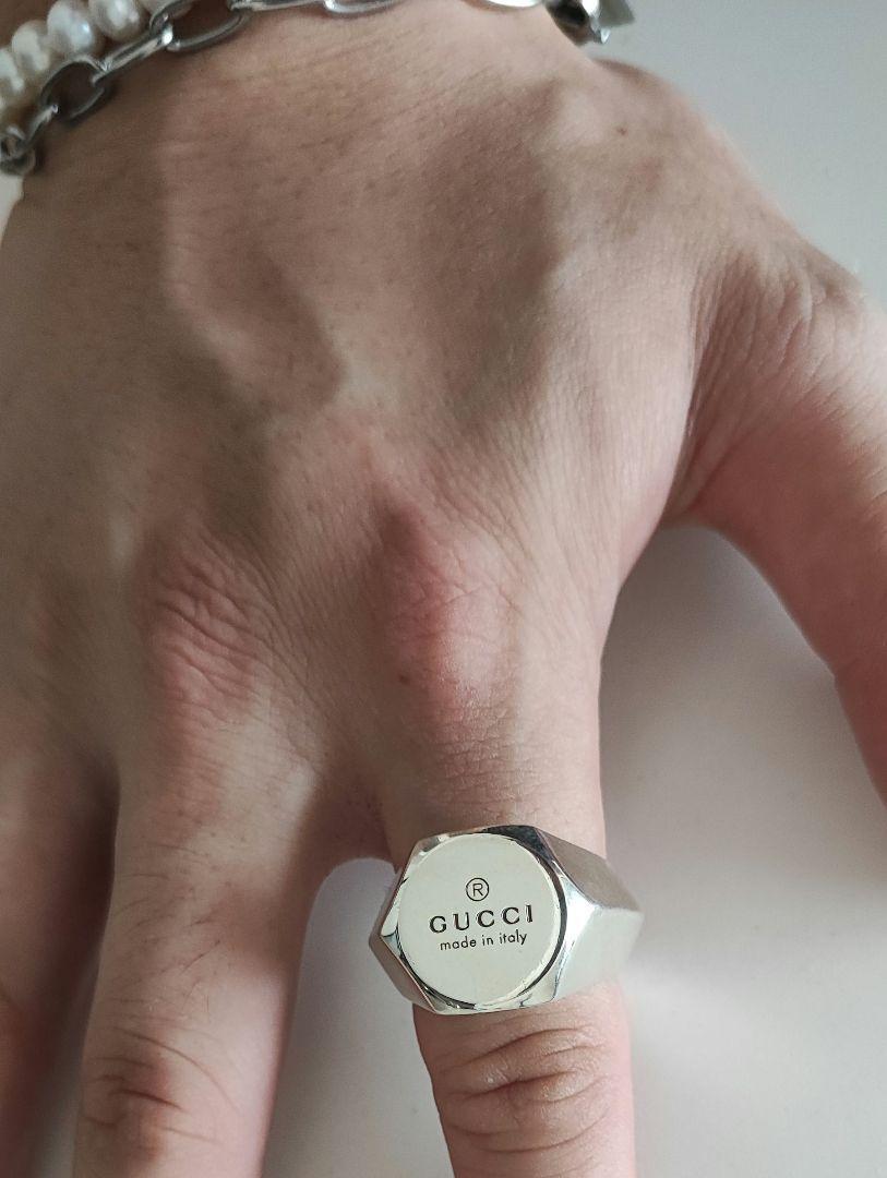 gucci Hexagon Ring silver925 イタリア製 刻印