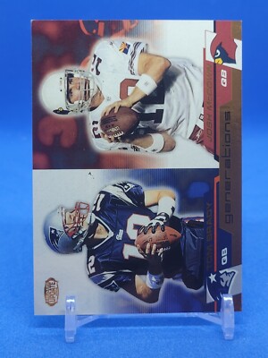 2002 Pacific Heads Update Generations Tom Brady Josh McCown #8 Rookie RC