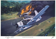 BERNARD FISHER SIGNED DOWNED BUT NOT FORGOTTEN STAN STOKES PRINT VIETNAM MOH