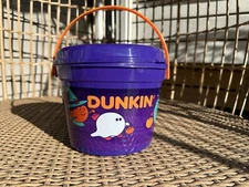 Dunkin Halloween Bucket Pail New Purple 2024