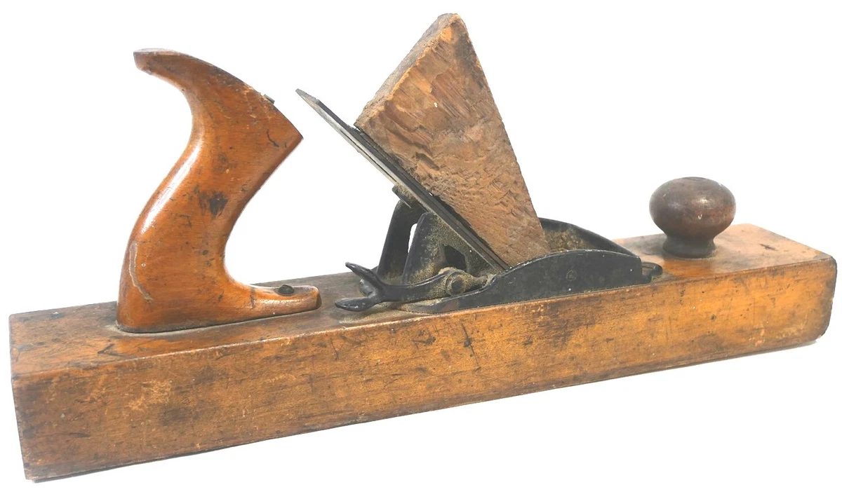 Antique Vintage Wooden Carpentry Tool Shaver Planer Hand Plane 15