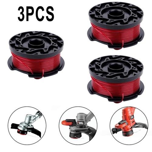 3 Pack Black And Decker Strimmer Spool & Line A6481