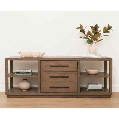 Marlow 74'' Solid Wood Media TV Console, Natural