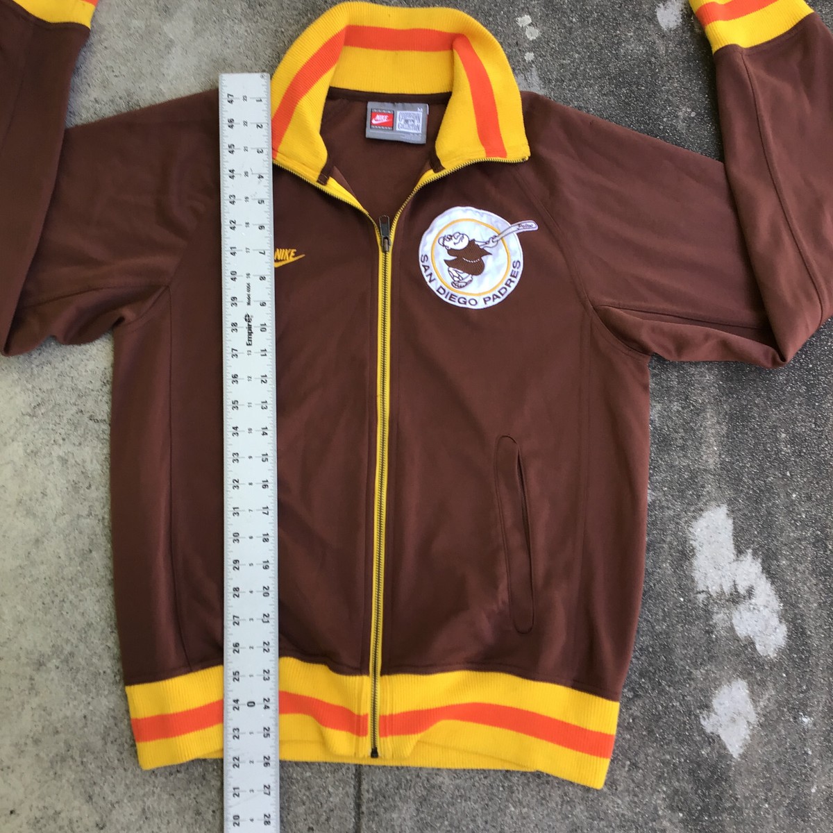 Nike サンディエゴ・パドレス ジャケット Vintage Nike Cooperstown San Diego Padres Full Zip Men Brown