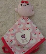 NEW Parents Choice Halloween Pink Ghost w/Bow Print Lightweight Lovey NWT