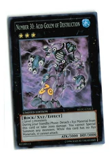 NUMBER 30 ACID GOLEM OF DESTRUCTION LIMITED REDU-ENSE2 SUPER YUGIOH TCG NM-LP