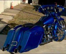 97-13 Harley Davidson 6" Down 9" Back Saddlbags Fender  6.5" Lids