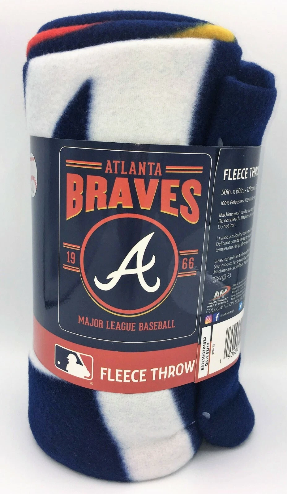 SOFT FLEECE THROW 50"x 60" STADIUM BLANKET NEW BASEBALL - PICK YOUR TEAM