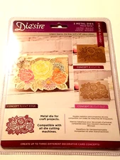 Floral Spray Create-A-Card Metal Dies By Crafter's Companion Die'sire 3 pc New