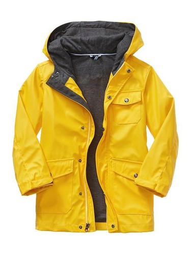 NWT GAP Kid Rain Slicker Raincoat Jacket Coat Jersey Lining NEW Boys M 8 - Picture 2 of 10