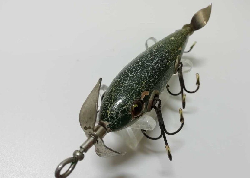 Rare Heddon Dowagiac 150 minnow 27g wood Old Lure Ship From Rare Heddon Dowagiac 150 minnow 27g wood Old Lure Ship From