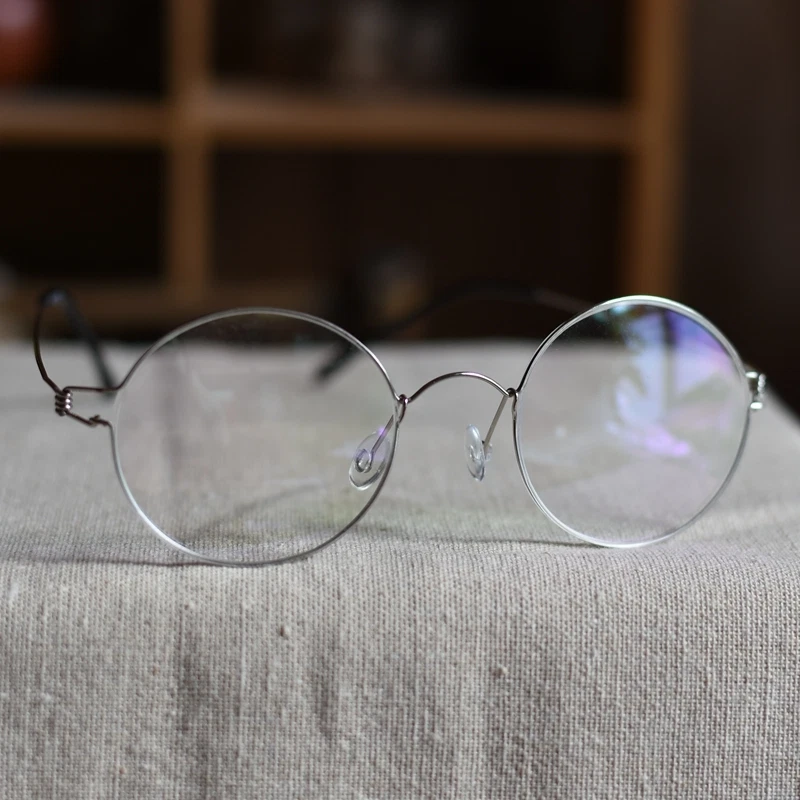 Мужские титановые очки маленькие овальные ретро очки классические сверхлегкие очки - Изображение 2 из 4
