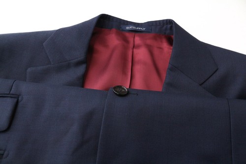 SUITSUPPLY La Spalla Men Suit UK46R Single-Breasted Classic Wool Blue 2 Piece - Picture 7 of 22