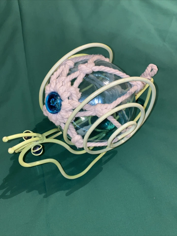 日本玻璃钓鱼浮海泡沫蓝色在黑暗中发光蜗牛大理石眼睛 — 第 2/4 张图片