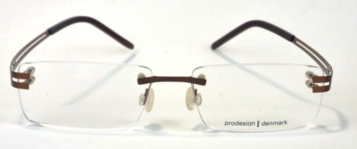 prodesign denmark 6117 c.5021 52/15 150 AE rahmenlose Brille/eyeglasses/wie neu