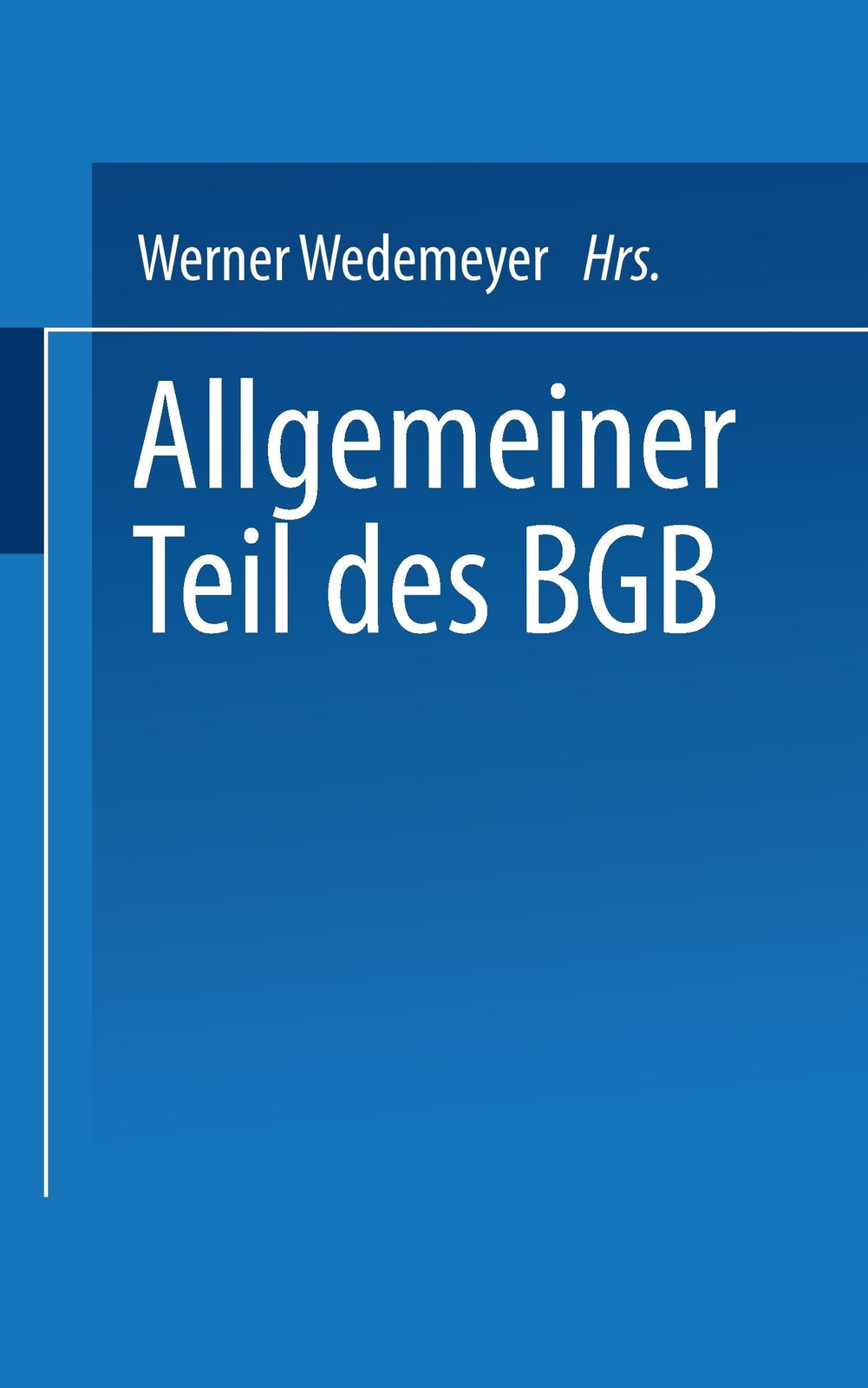 Thumbnail - Allgemeiner Teil Des Bgb Werner Wedemeyer