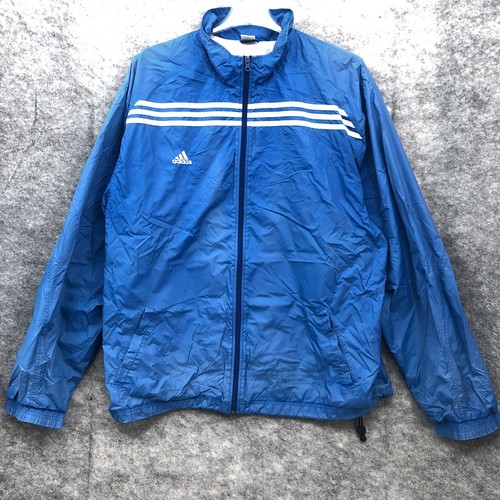 Adidas Jacket Mens 3XL Blue Windbreaker 