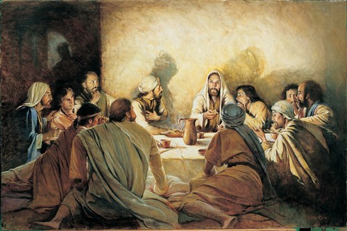 Home Decor print Abstract oil painting art canvas,THE LAST SUPPER 24×36" - 第 2/2 張圖片